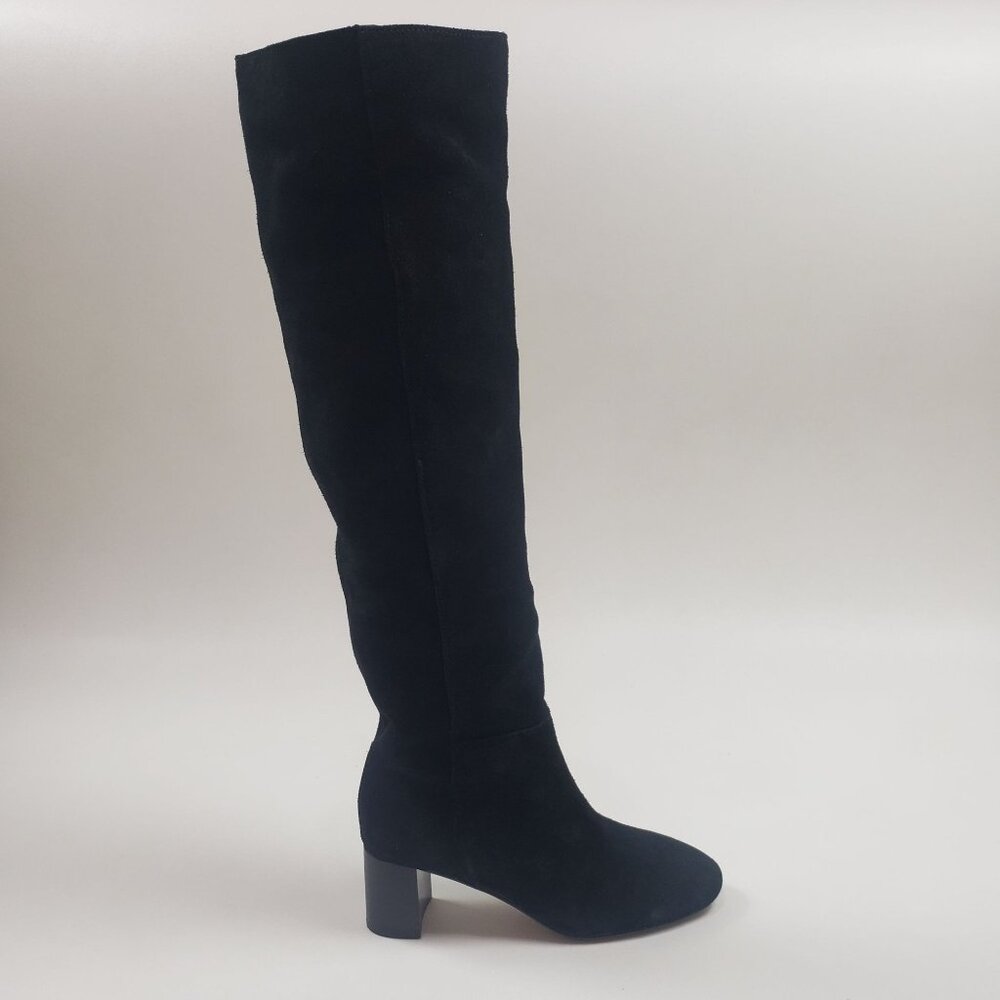 Madewell The Sylvia Over-The-Knee Boot In Suede Women 5.5M True Black Block Heel - Picture 13 of 15